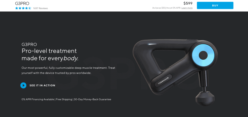 Theragun G3Pro Website