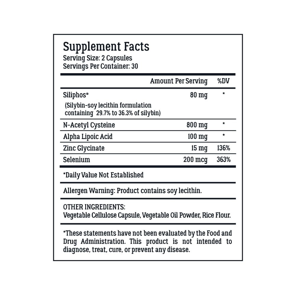 LiverWell Supplement Facts