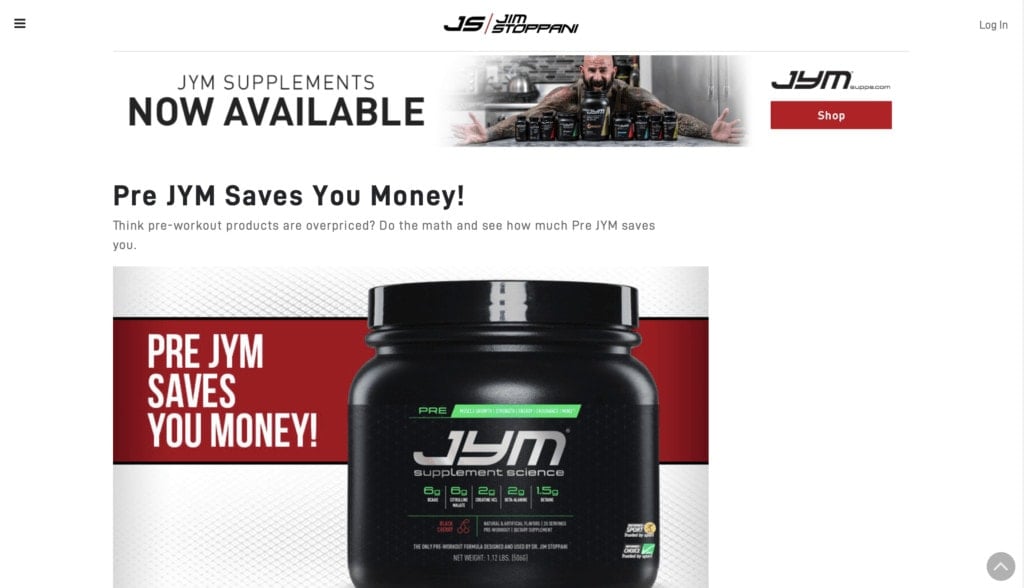 JYM Supplement Science Website