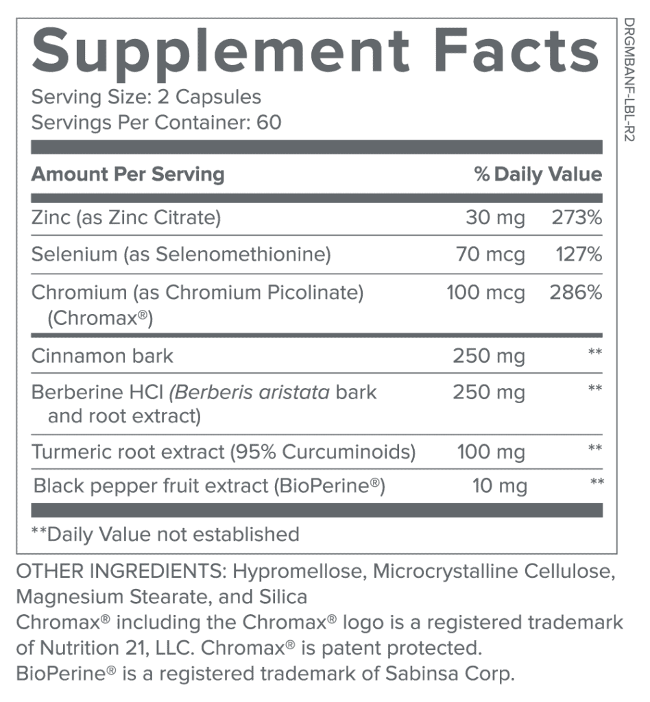 GundryMD Metabolic Advanced Supplement Facts