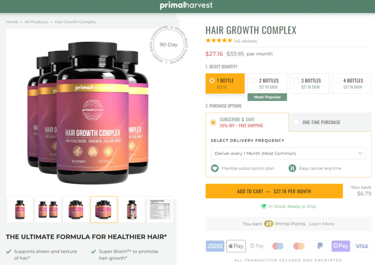 Primal Harvest Hair Growth Complex Review Is It Effective?