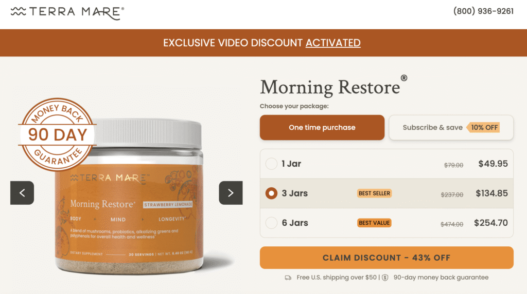 terra mare morning restore website